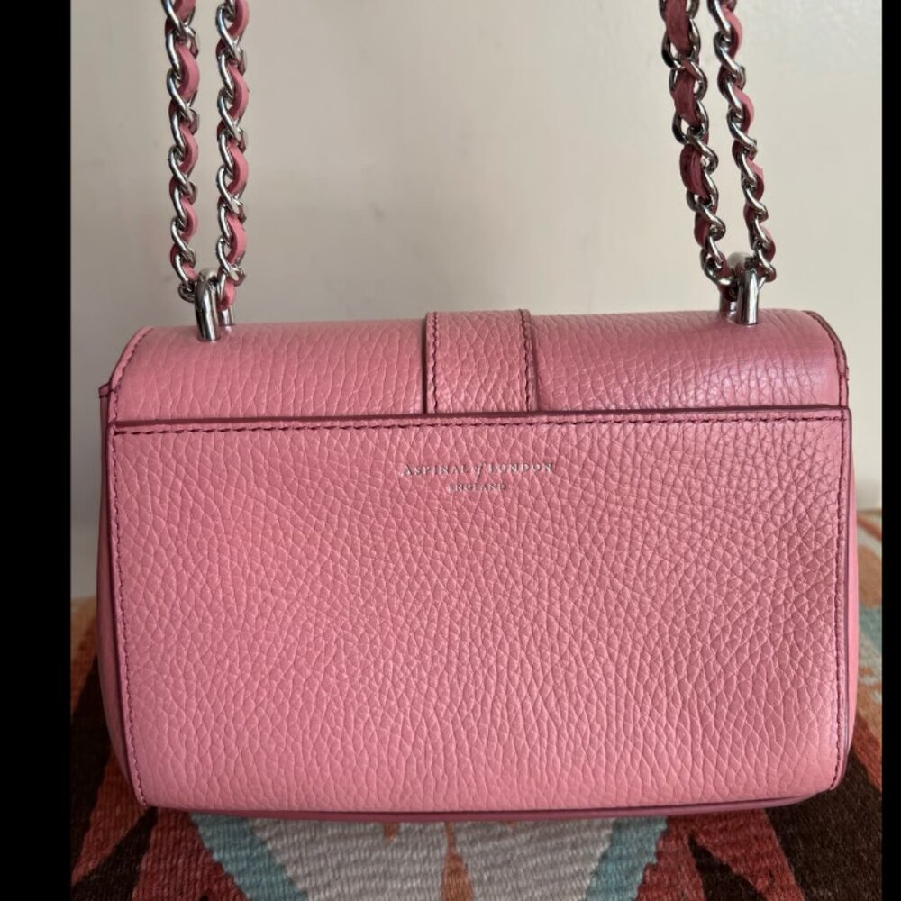 Aspinal of London Lottie Micro Bag Pink $1,000 New - Picture 13 of 16